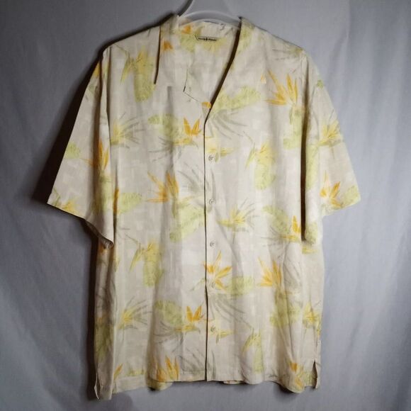 Tommy Bahama Silk Men's Tropical Button Down Short Sleeve Hawaiian Shirt XXL - Picture 1 of 8